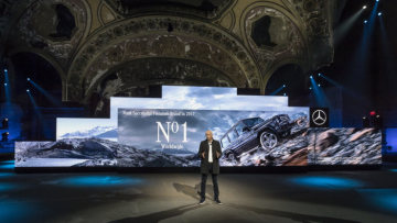 Mercedes-Benz New Year's Reception on the eve of the 2018 North American International Auto Show (NAIAS) with World Premiere of the new Mercedes-Benz G-Class at the Michigan Theater.
Dr. Dieter Zetsche, Chairman of the Board of Management of Daimler AG and Head of Mercedes-Benz Cars.