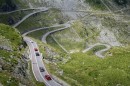 Alfa Romeo driven on Transfagarasan Highway