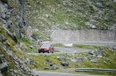 Alfa Romeo driven on Transfagarasan Highway