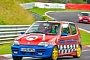 Mario and Luigi Hit Nurburgring in Fiat Seicento "Go-Kart"