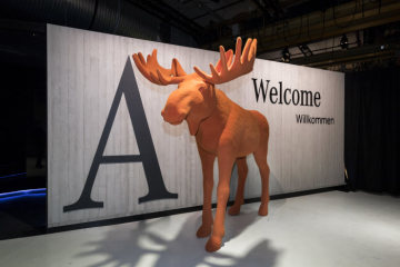 Mercedes-Benz presenting the new A-Class at Kromhouthal in the city of Amsterdam.