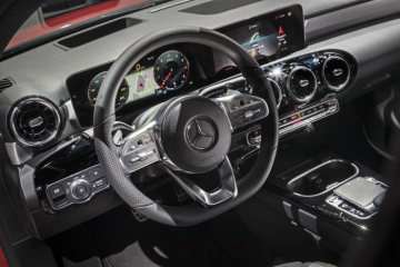 Mercedes-Benz presenting the new A-Class at Kromhouthal in the city of Amsterdam.