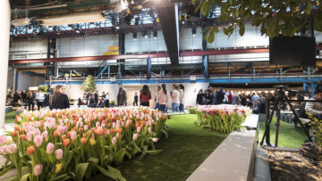 Mercedes-Benz presenting the new A-Class at Kromhouthal in the city of Amsterdam.