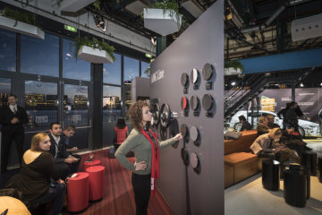 Mercedes-Benz presenting the new A-Class at Kromhouthal in the city of Amsterdam.