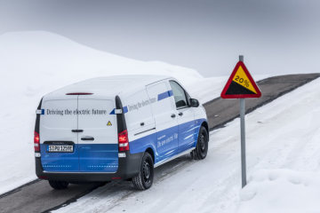 Winter trials Mercedes-Benz eVito in Sweden.