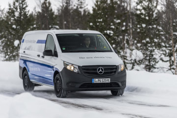 Winter trials Mercedes-Benz eVito in Sweden.