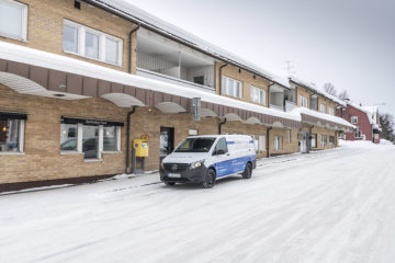 Winter trials Mercedes-Benz eVito in Sweden.