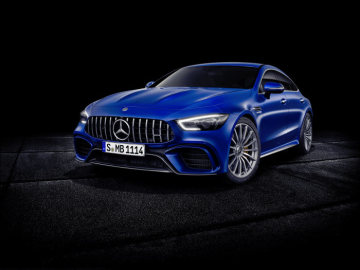 Mercedes-AMG GT 63 S 4MATIC+ 4-Door Coupé, AMG Silver-chrome packet, Exterior: Exterior paint: brilliant blue magno