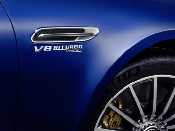 Mercedes-AMG GT 63 S 4MATIC+ 4-Door Coupé, AMG Silver-chrome packet, Exterior: Exterior paint: brilliant blue magno, Wheel: AMG light-alloy wheel