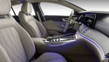 Mercedes-AMG GT 63 S 4MATIC+ 4-Door Coupé, AMG Silver-chrome packet, Interior: Leather exclusive STYLE magma grey /macchiato, Body trim: Wood ash open-pored metallised