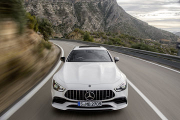 Mercedes-AMG GT 53 4MATIC+ 4-Door Coupé, AMG Night-packet, Exterior: Exterior paint: designo diamond white bright, colour variation black