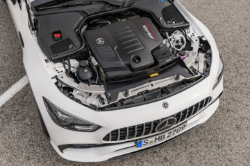 Mercedes-AMG GT 53 4MATIC+ 4-Door Coupé, AMG Night-packet, Exterior: engine compartement, Exterior paint: designo diamond white bright
