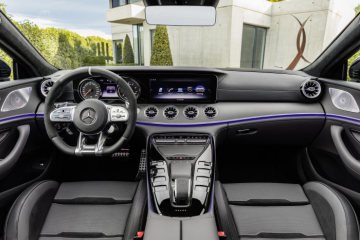 Mercedes-AMG GT 53 4MATIC+ 4-Door Coupé, AMG Night-packet, Interior: Leather nappa exclusive magma grey / black, Body trim: AMG body trim carbon matt