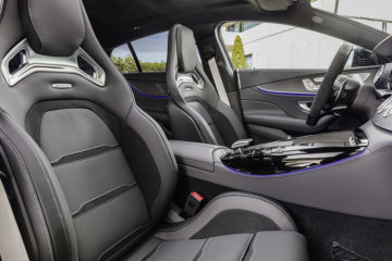 Mercedes-AMG GT 53 4MATIC+ 4-Door Coupé, AMG Night-packet, Interior: Leather nappa exclusive magma grey / black, Body trim: AMG body trim carbon matt