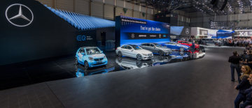 At the 88th Geneva Motor Show, Mercedes-Benz is presenting a slew of world premieres in a clear demonstration that the brand with the three-pointed star offers vehicles to suit all needs. First to be unveiled was the all-new Mercedes-AMG GT 4-Door Coupé (fuel consumption combined: 11.2-9.1 l/100 km; CO2 emissions combined: 256-209 g/km*), which augments the successful AMG GT family with another member. Also celebrating its world premiere was the new Mercedes-AMG G 63 (fuel consumption combined: 13.1 l/100 km; CO2 emissions combined: 299 g/km*), the new generation of the off-road legend by Mercedes-AMG. Further highlights in Geneva include the extensively redesigned C-Class. The bestseller with the three-pointed star appears with new, even more efficient engines. Also on show for the first time is a pre-production version of the first plug-in diesel hybrid, which is set to feature in both the C-Class and the E-Class. The new Mercedes-AMG C 43 (fuel consumption combined: 9.4-9.1 l/100 km; CO2 emissions combined: 214-209 g/km*1) guarantees compelling performance. Plus, the presentation of smart EQ fortwo (combined power consumption: 13.0-12,9 kWh/100 km; combined CO2 emissions: 
0 g/km*) and the smart EQ forfour (combined power consumption: 13.2-13.1 kWh/100 km; combined CO2 emissions: 0 g/km*) sees the inventor of the automobile take the next step towards the electrification of its entire model line-up by 2022.
