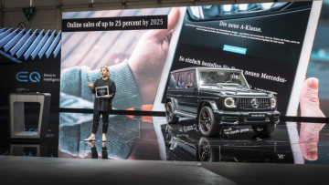 Britta Seeger, Member of the Board of Management for Mercedes-Benz Cars Marketing& Sales presenting the new Mercedes-AMG G 63, the new generation of the off-road legend by Mercedes-AMG.