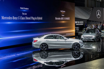 At the 88th Geneva Motor Show, Mercedes-Benz is presenting a slew of world premieres in a clear demonstration that the brand with the three-pointed star offers vehicles to suit all needs. First to be unveiled was the all-new Mercedes-AMG GT 4-Door Coupé (fuel consumption combined: 11.2-9.1 l/100 km; CO2 emissions combined: 256-209 g/km*), which augments the successful AMG GT family with another member. Also celebrating its world premiere was the new Mercedes-AMG G 63 (fuel consumption combined: 13.1 l/100 km; CO2 emissions combined: 299 g/km*), the new generation of the off-road legend by Mercedes-AMG. Further highlights in Geneva include the extensively redesigned C-Class. The bestseller with the three-pointed star appears with new, even more efficient engines. Also on show for the first time is a pre-production version of the first plug-in diesel hybrid, which is set to feature in both the C-Class and the E-Class. The new Mercedes-AMG C 43 (fuel consumption combined: 9.4-9.1 l/100 km; CO2 emissions combined: 214-209 g/km*1) guarantees compelling performance. Plus, the presentation of smart EQ fortwo (combined power consumption: 13.0-12,9 kWh/100 km; combined CO2 emissions: 
0 g/km*) and the smart EQ forfour (combined power consumption: 13.2-13.1 kWh/100 km; combined CO2 emissions: 0 g/km*) sees the inventor of the automobile take the next step towards the electrification of its entire model line-up by 2022.
