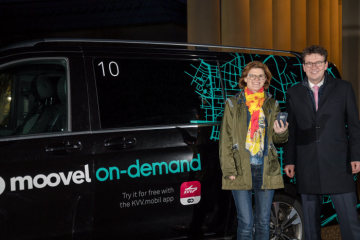 Daniela Gerd tom Markotten, CEO moovel Group GmbH and Dr. Alexander Pischon, CEO Karlsruher Verkehrsverbund