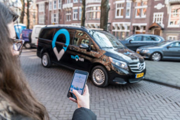 ViaVan launches app-based on-demand ridesharing service in Amsterdam.