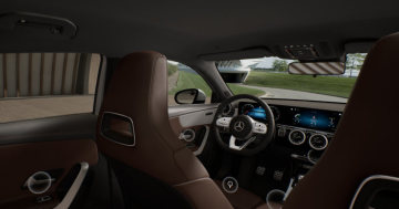 InCar Virtual Reality-Experience by Mercedes-Benz: experience the interior of the new Mercedes-Benz A-Class through the data goggles.