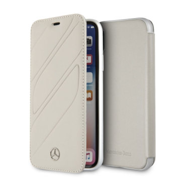 New Organic Line: real leather book-style case, “Crystal Grey”