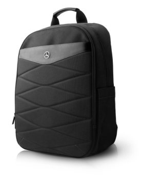15“ Computer Backpack in nylon & leather, black