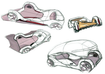 Mercedes-Benz Vans Vision URBANETIC Design Sketch