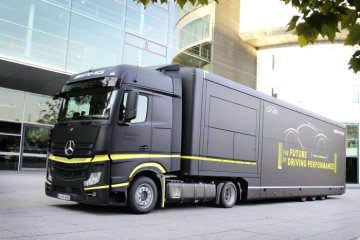 The Mercedes-AMG ONE Showtruck at the Mercedes-Benz dealership Munich