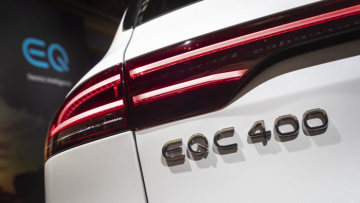 The new Mercedes EQC, the first battery-electric vehicle from the EQ product and technology brand at "Meet Mercedes".  At the Molitor, the former iconic swimming pool converted into a luxury hotel in 2014, invited journalists enjoyed an exclusive insight into several new products and technologies from the brand with the three-pointed star.  (combined power consumption: 22.2 kWh/100 km; combined CO2 emissions: 0 g/km, provisional).