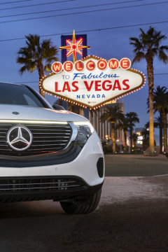 The new Mercedes-Benz EQC is celebrating its US premiere at CES 2019 in Las Vegas (combined power consumption: 22.2 kWh/100 km; CO2 emissions combined: 0 g/km, provisional details)