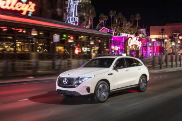 The new Mercedes-Benz EQC is celebrating its US premiere at CES 2019 in Las Vegas (combined power consumption: 22.2 kWh/100 km; CO2 emissions combined: 0 g/km, provisional details)