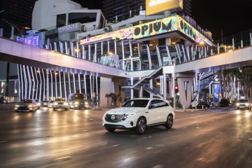 The new Mercedes-Benz EQC is celebrating its US premiere at CES 2019 in Las Vegas (combined power consumption: 22.2 kWh/100 km; CO2 emissions combined: 0 g/km, provisional details)