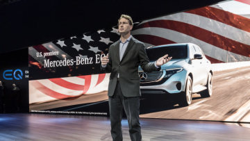 Mercedes-Benz is celebrating the world premiere of the new CLA, the US premiere of the EQC and the US premiere of the Vision URBANETIC. Ola Källenius , Member of the Board of Management of Daimler AG, responsible for Group Research and Mercedes-Benz Cars Development.