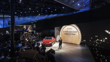 Mercedes-Benz is celebrating the world premiere of the new CLA, the US premiere of the EQC and the US premiere of the Vision URBANETIC: Britta Seeger, Member of the Board of Management of Daimler AG, responsible for Mercedes-Benz Cars Marketing  &  Sales presenting the new CLA.