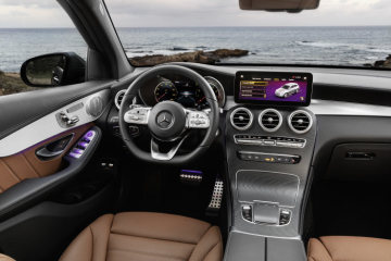 Mercedes-Benz GLC (X253), 2019, designo selenite grey magno, saddle brown leather interior