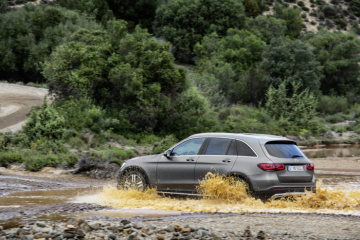 Mercedes-Benz GLC (X253), 2019, designo selenite grey magno, saddle brown leather interior