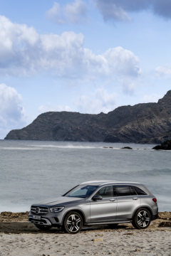 Mercedes-Benz GLC (X253), 2019, designo selenite grey magno, saddle brown leather interior