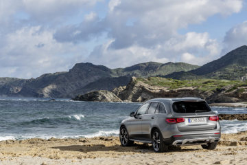 Mercedes-Benz GLC (X253), 2019, designo selenite grey magno, saddle brown leather interior