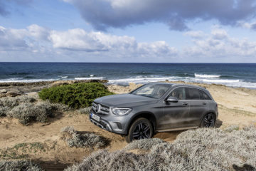 Mercedes-Benz GLC (X253), 2019, designo selenite grey magno, saddle brown leather interior