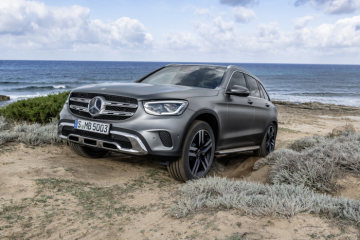 Mercedes-Benz GLC (X253), 2019, designo selenite grey magno, saddle brown leather interior