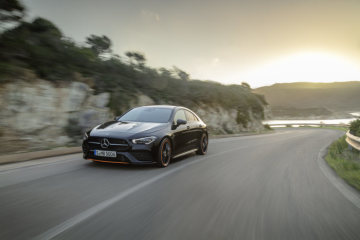 Mercedes-Benz CLA, Edition Orange Art, AMG Line, cosmos black.