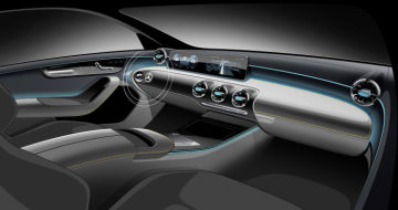Mercedes-Benz A-Class interior design sketch