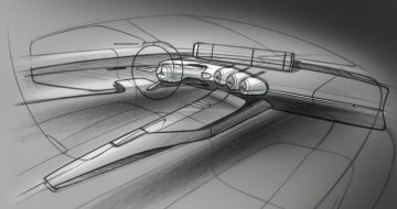 Mercedes-Benz A-Class interior design sketch