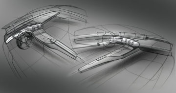 Mercedes-Benz A-Class interior design sketch