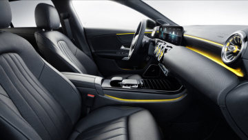 Mercedes-Benz CLA Shooting Brake, X118, 2019, interior, sun yellow