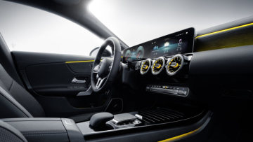 Mercedes-Benz CLA Shooting Brake, X118, 2019, interior, sun yellow