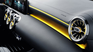 Mercedes-Benz CLA Shooting Brake, X118, 2019, interior, sun yellow