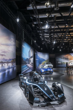 The Formula E show car represents the entry of the Mercedes-Benz EQ Formula E team into the ABB FIA Formula E Championship in the 2019/2020 season. Presented by Bradley Lord