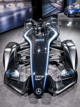 The Formula E show car represents the entry of the Mercedes-Benz EQ Formula E team into the ABB FIA Formula E Championship in the 2019/2020 season. Presented by Bradley Lord