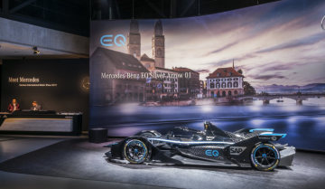 The Formula E show car represents the entry of the Mercedes-Benz EQ Formula E team into the ABB FIA Formula E Championship in the 2019/2020 season. Presented by Bradley Lord